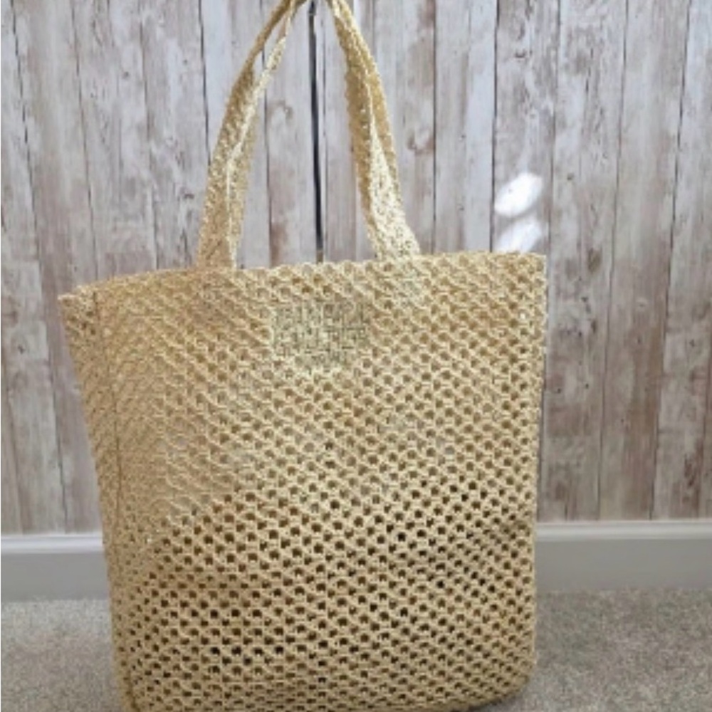 Jean Paul Gaultier Raffia Crochet Designer Summer Beach Tote